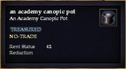 An academy canopic pot