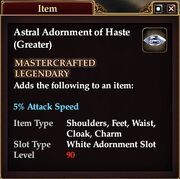 Astral Adornment of Haste (Greater)
