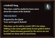 A kobold fang