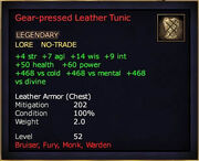 Gear-pressed Leather Tunic