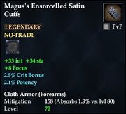 Magus's Ensorcelled Satin Cuffs