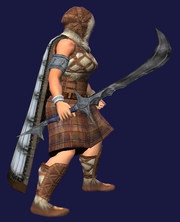 Obsidian War Scimitar Equipped