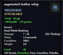 Augmented leather whip