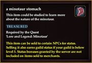 A minotaur stomach