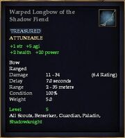 Warped Longbow of the Shadow Fiend