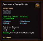 Armguards of Death's Respite