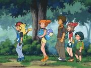 EP411 Ash, Misty, May, Max, Brock, Azurill y Pikachu