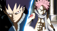 Gajeel and Natsu team up
