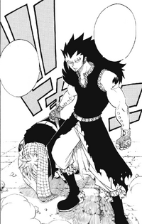 Gajeel saves natsu manga