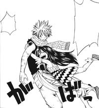 Natsu hugged by Wendy
