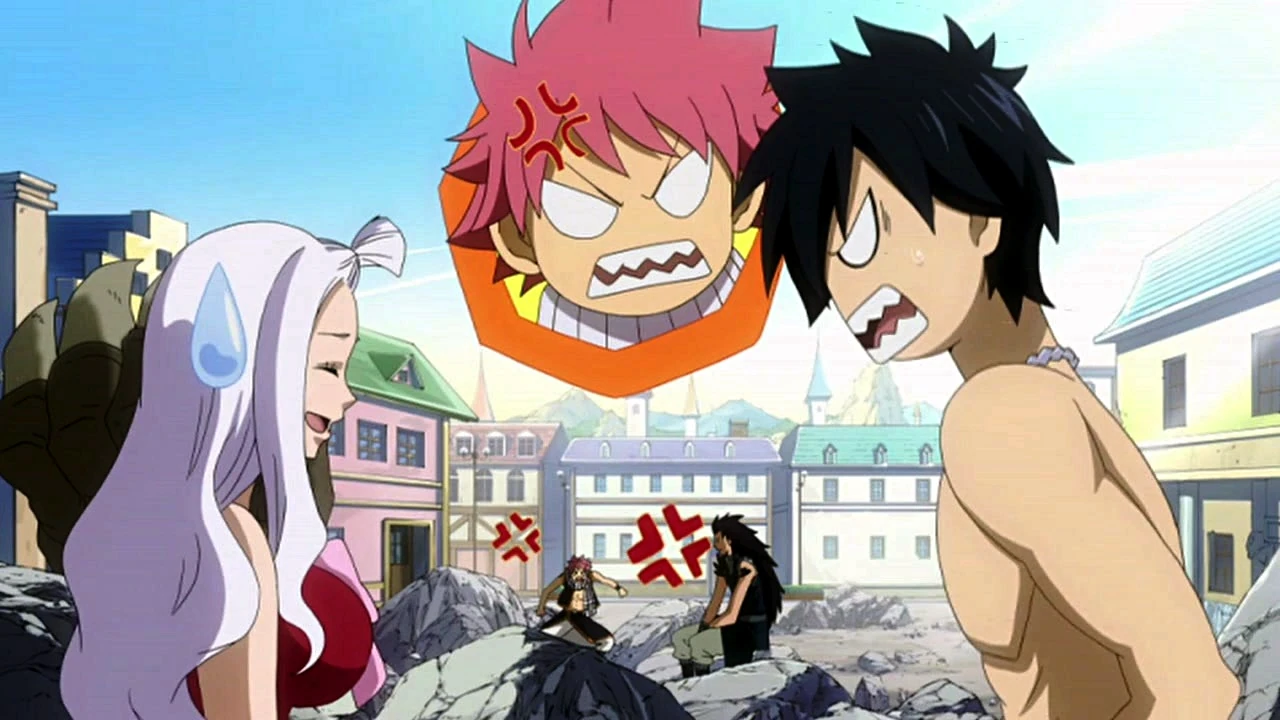 Image Natsu and Gray argue.JPG Fairy Tail Wiki Fandom powered by