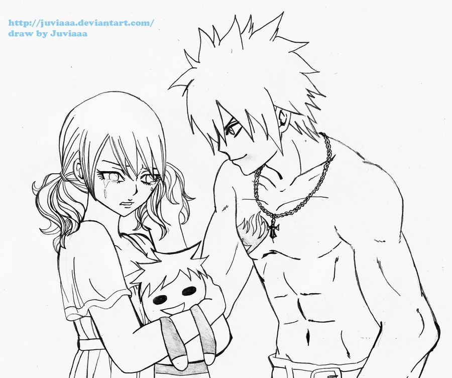 Fairy Tail Coloring Pages Anime Couples