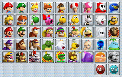Mario Kart 8 Wii U Selection Screen