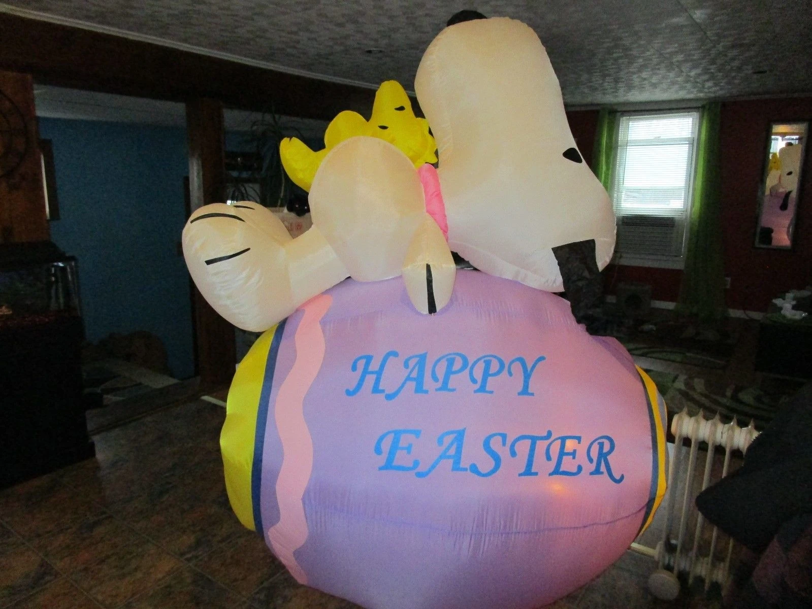 Image PEANUTS SNOOPY WOODSTOCK EASTER EGG AIRBLOWN INFLATABLE GEMMY 6