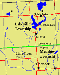 Dickinson Clay Counties Iowa