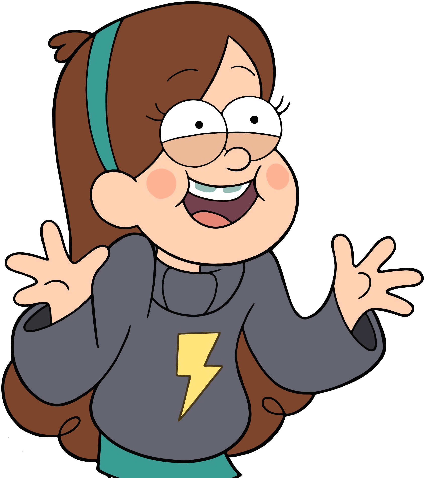 Image S1e7 mabel lightning bolt sweater arms waving.png Gravity Falls Wiki Fandom powered