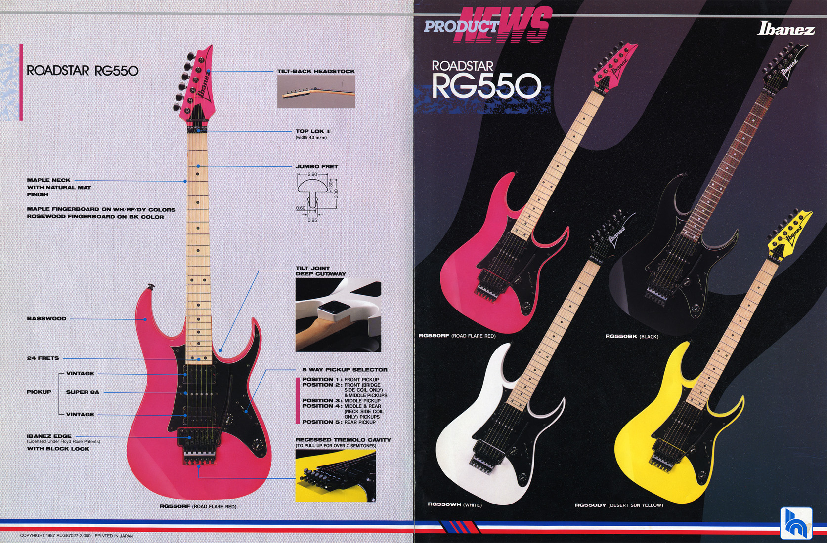 Image 1987 RG550 catalog p23.jpg Ibanez Wiki Fandom powered by Wikia