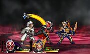 White Wizard vs. Wizard and Gaim in Travelers Senki