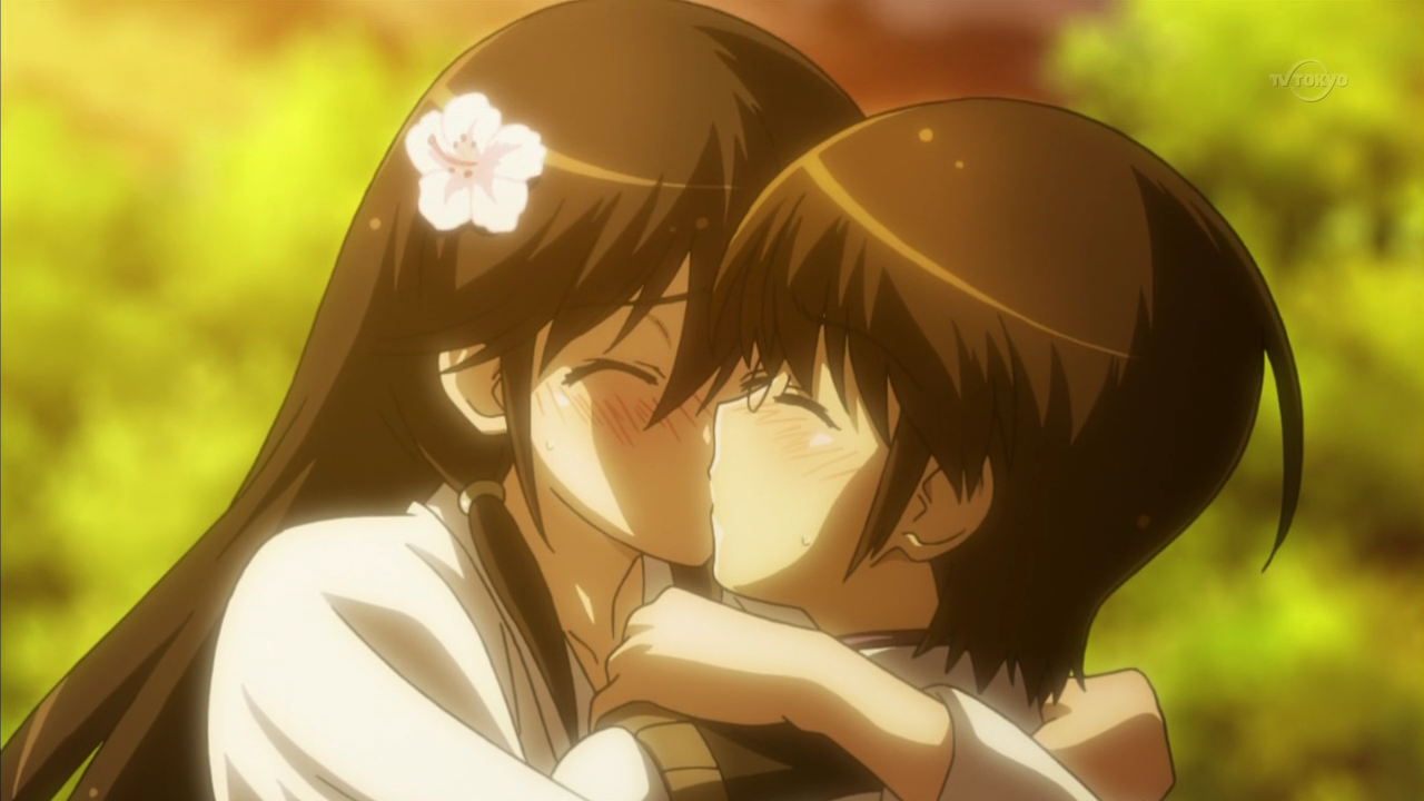 Image Keima And Kusunoki Are Kissingpng The World God Only Knows Wiki Fandom Powered By Wikia 