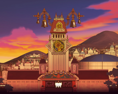 Twilight Town- Clock Tower (Art) KHII