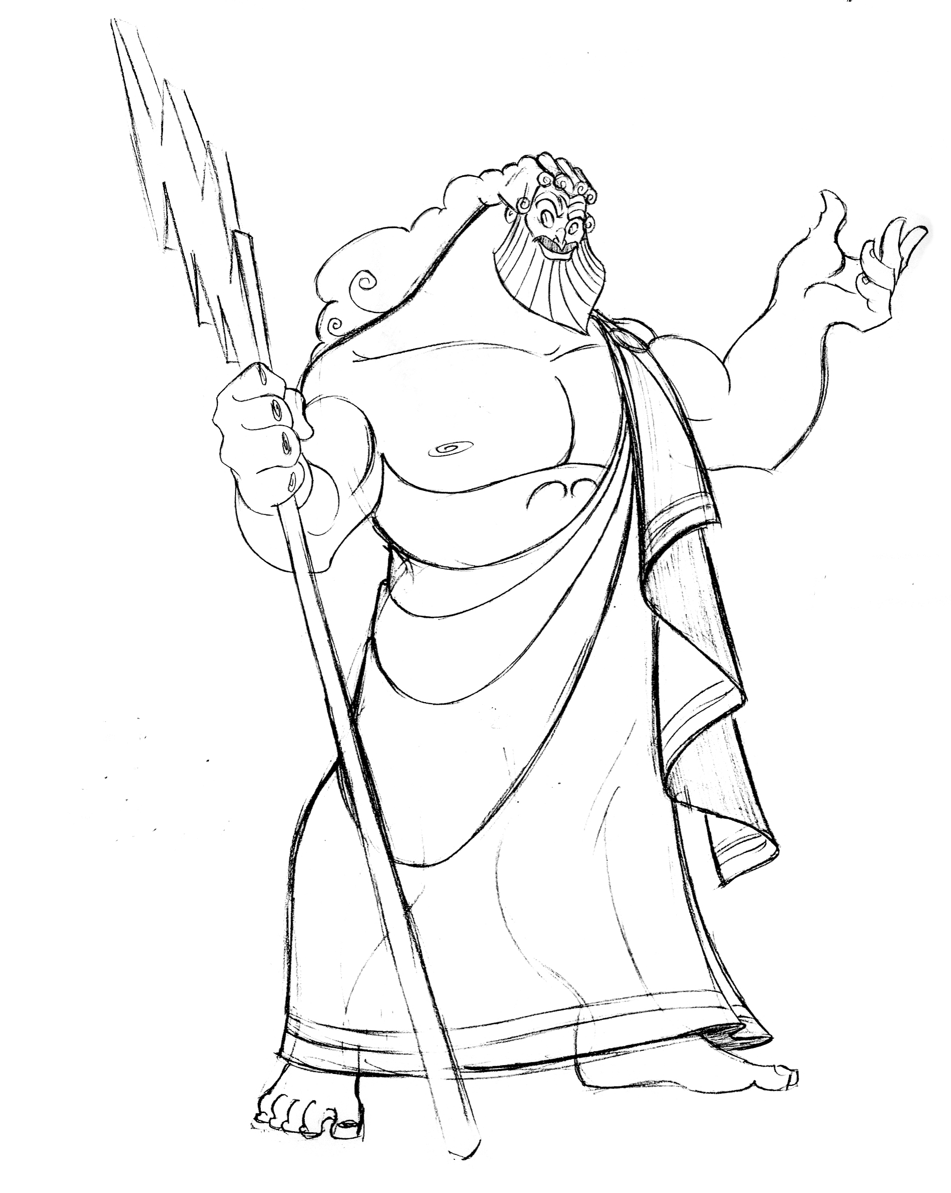 Zeus Line Drawing : Image zeus g kingdom hearts canon fanon wiki