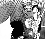 Kuroko gets ready to shoot