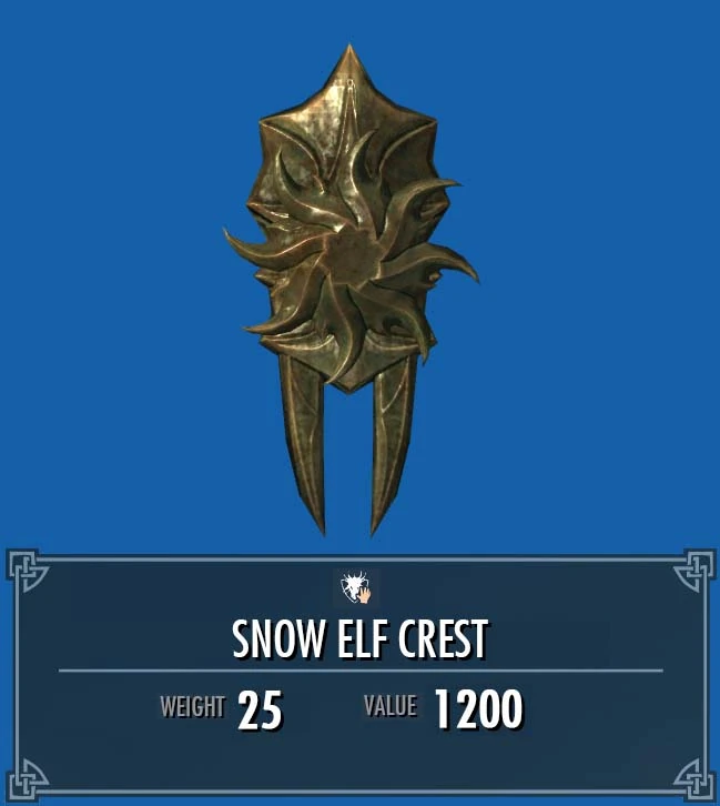 Snow Elf Crest Legacy of the Dragonborn FANDOM powered by Wikia