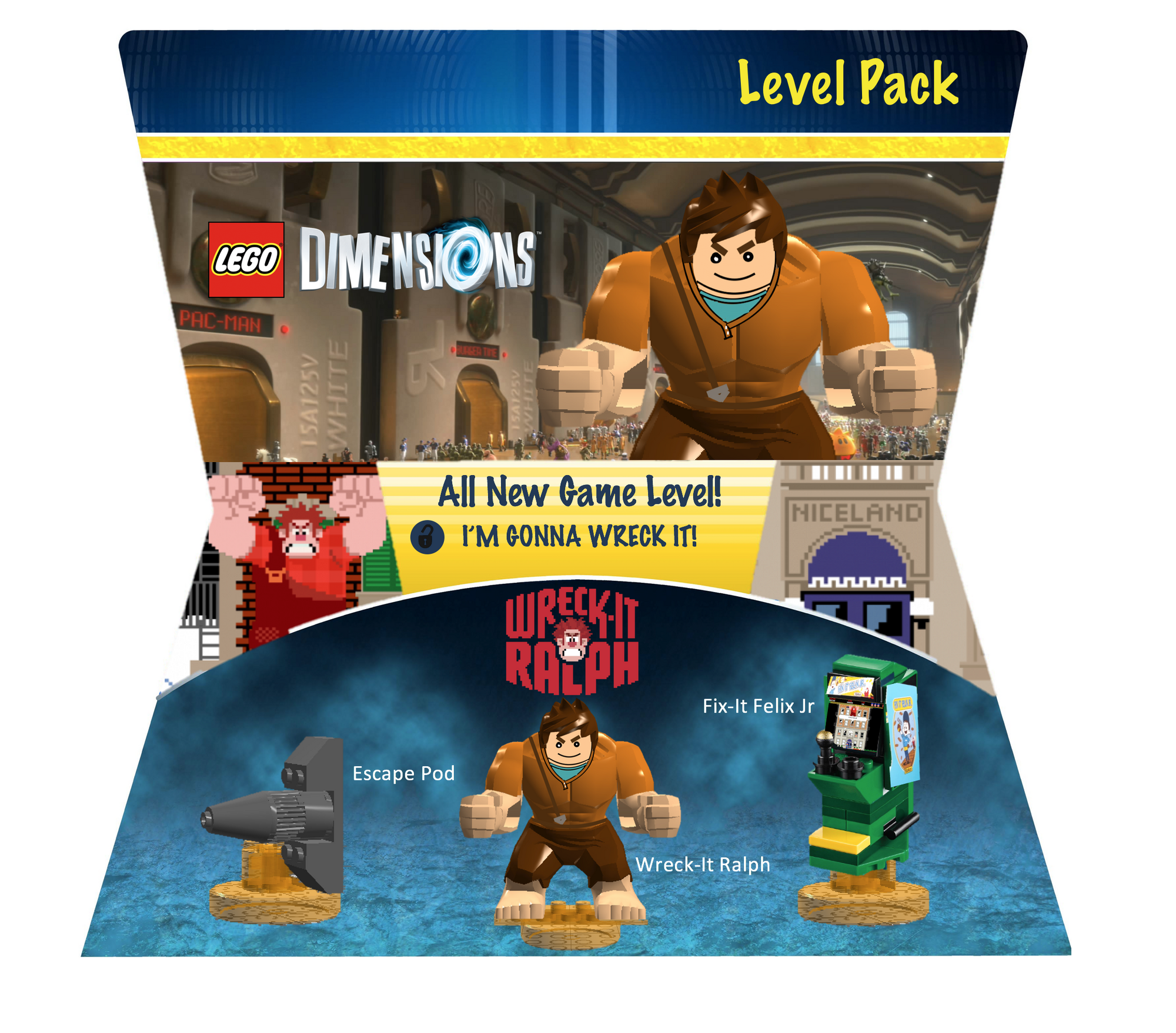 Wreck-It Ralph Level Pack (MrFlameYT) | LEGO Dimensions Customs