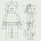 Technical drawing minifigure