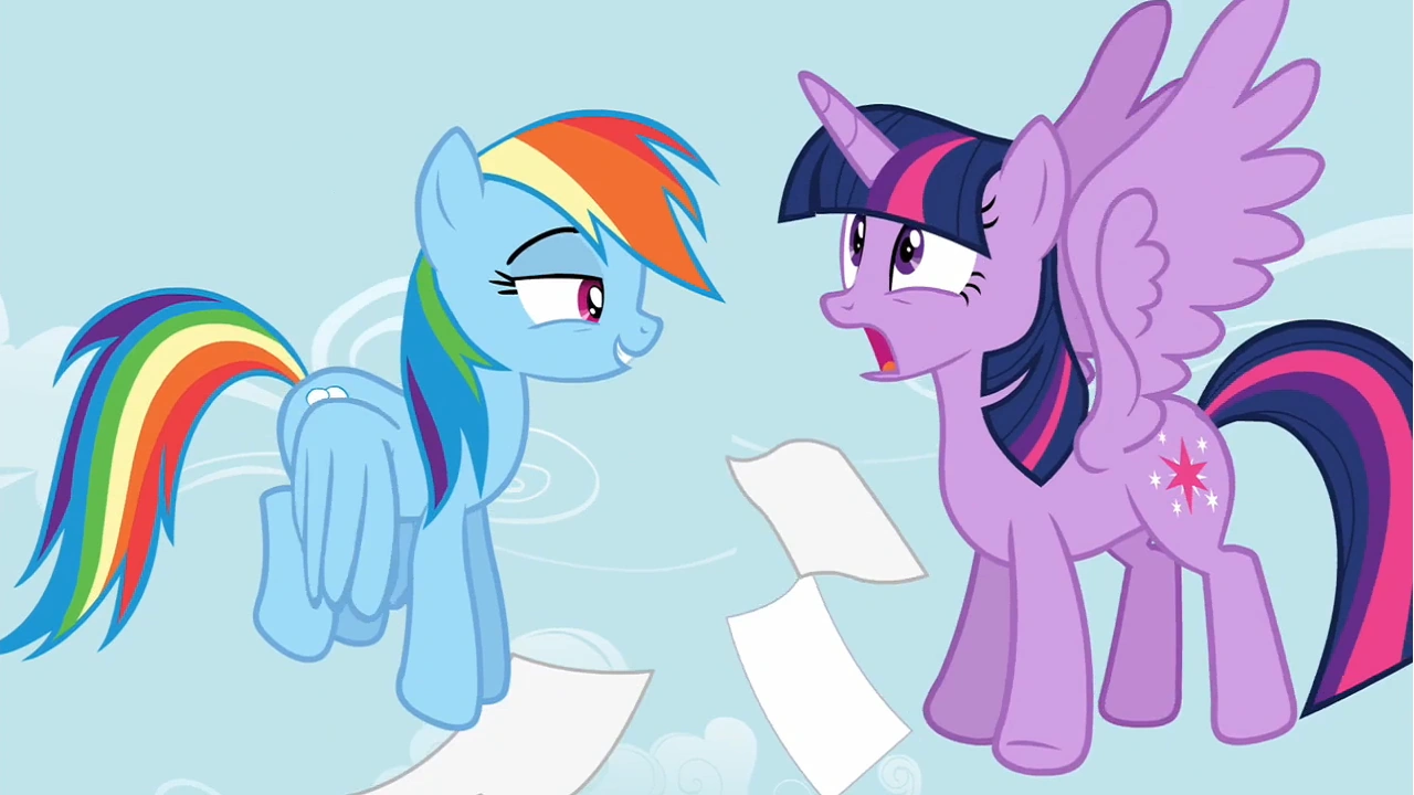 Image - Rainbow Dash surprising Twilight S4E21.png | My Little Pony