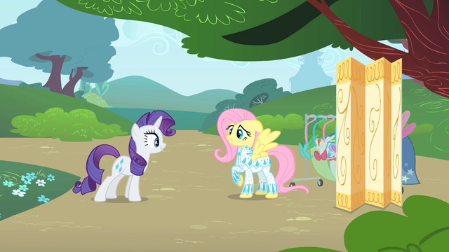 File:Rarity inspects Fluttershy's outfit 3 S1E20.png