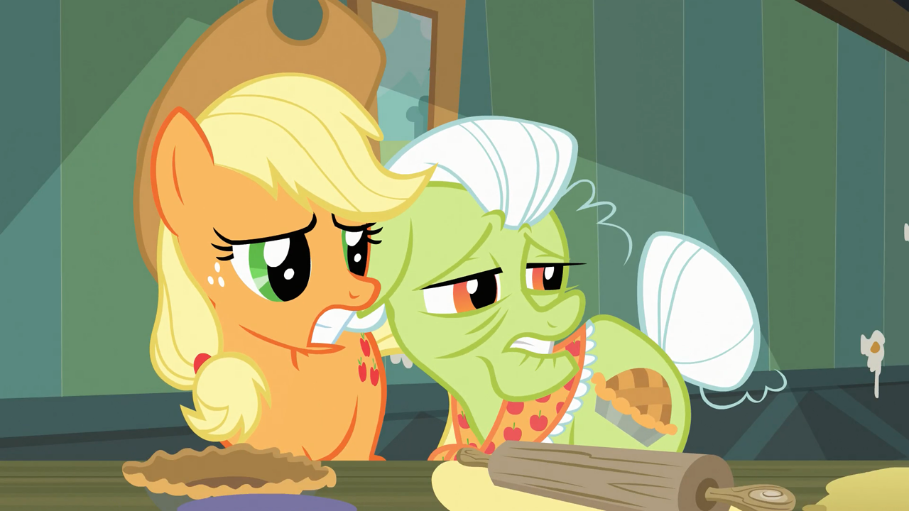 Image Applejack and Granny Smith wincing S03E09.png My Little Pony Friendship is Magic Wiki