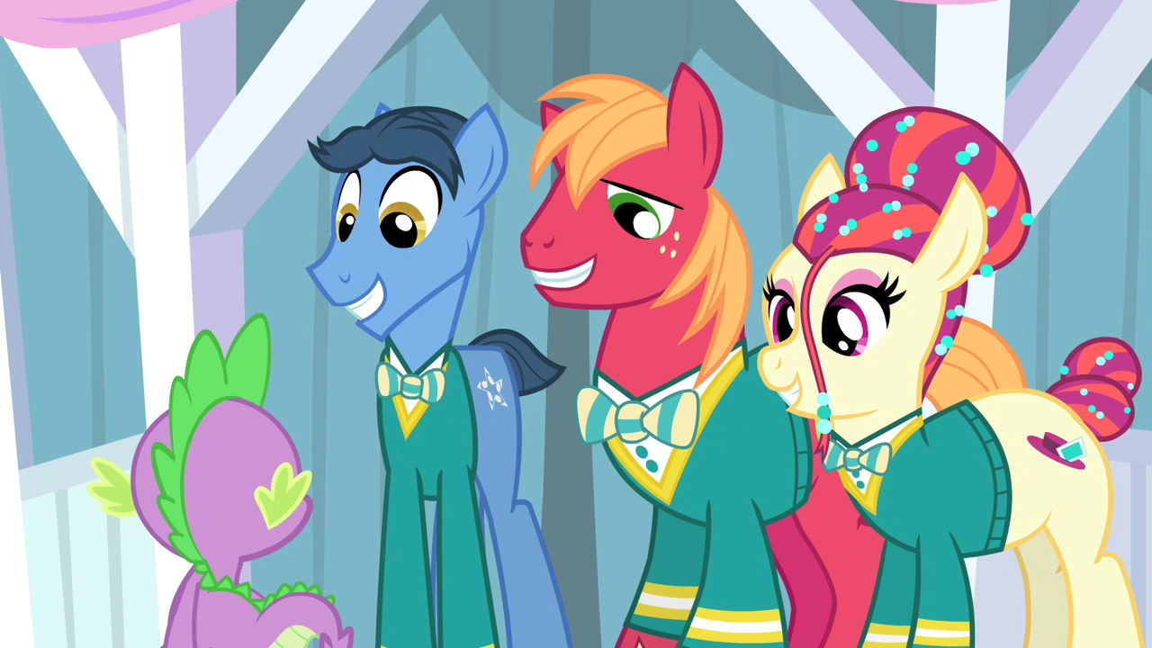 PlikS04E14 ToeTapper, Big Machintosh i Torch Song się cieszą.png My