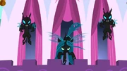 Queen Chrysalis about to fly S2E26