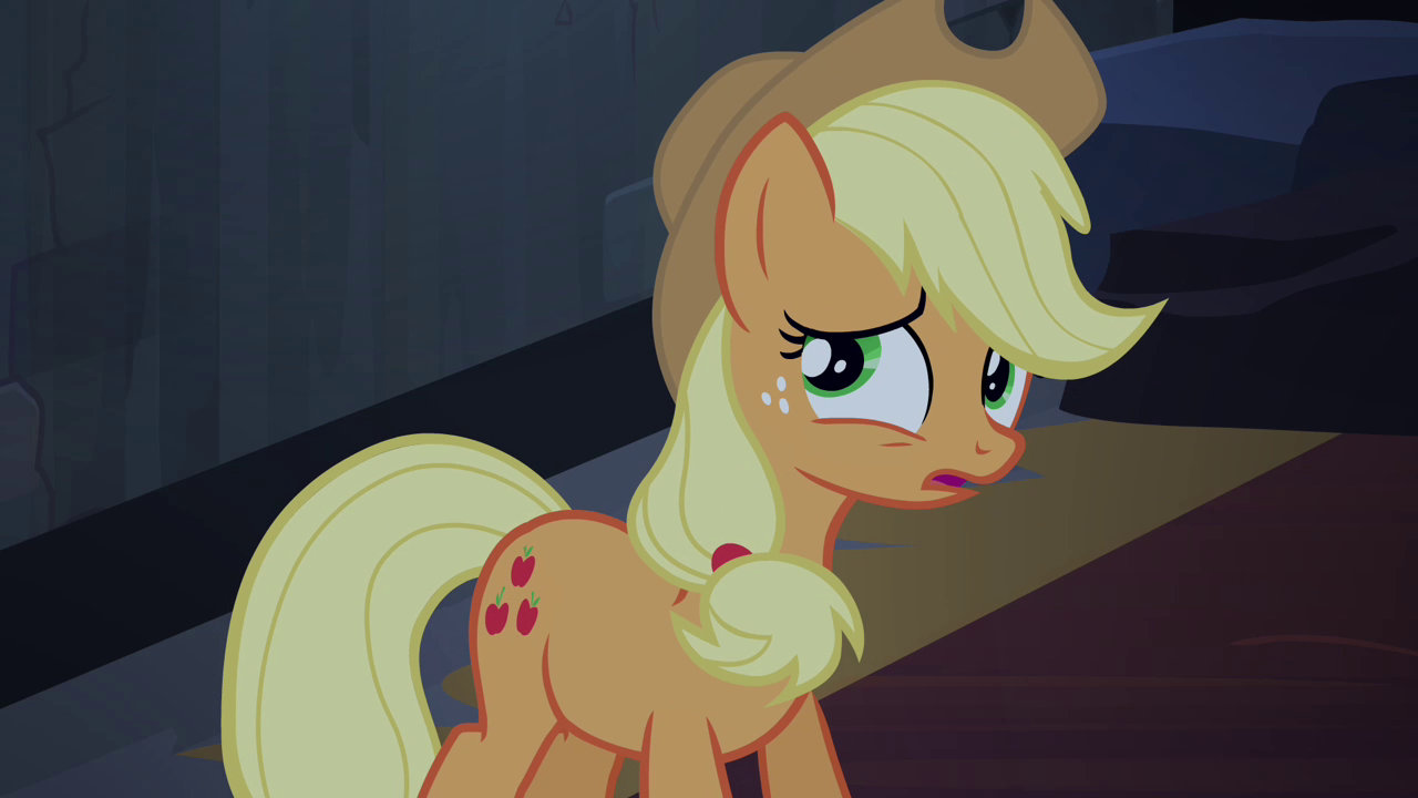 Image Applejack scared "uh... maybe?" S4E03.png My Little Pony