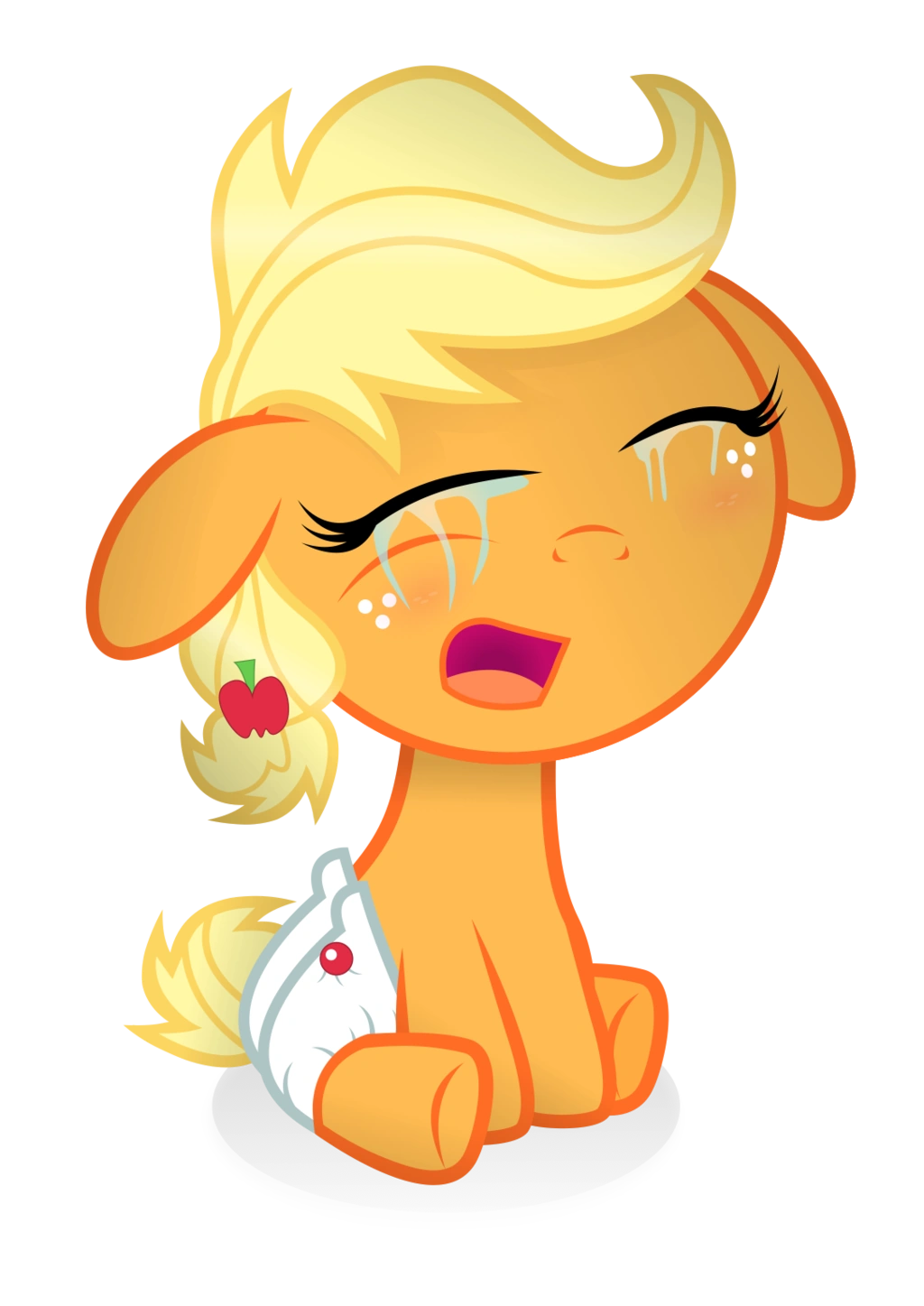 Image Crying baby applejack.png My Little Pony Fan Labor Wiki