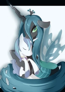 Image - Chrysalis hugging Shining Armor.jpg | My Little Pony Fan Labor