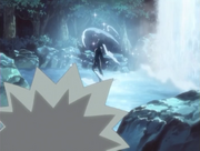 Naruto vendo Hinata treinar