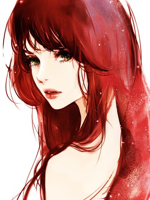 Billedresultat for anime girl red brown hair