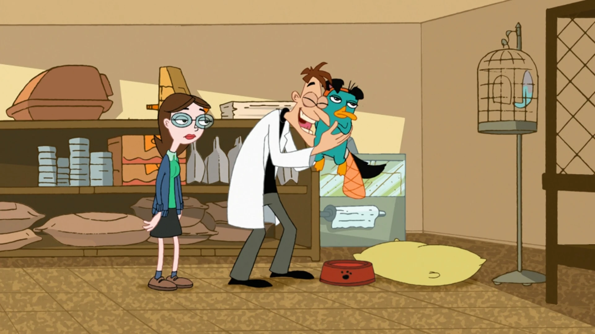 Image Fawning over the new pet 1.jpg Phineas and Ferb Wiki Fandom