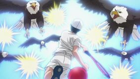 Echizen Ryoma hitting 5 at a time