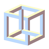 Impossible cube illusion angle