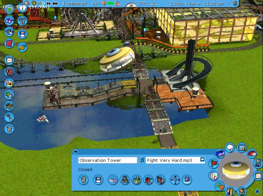 what type of.ride is maze roller coaster tycoon 1