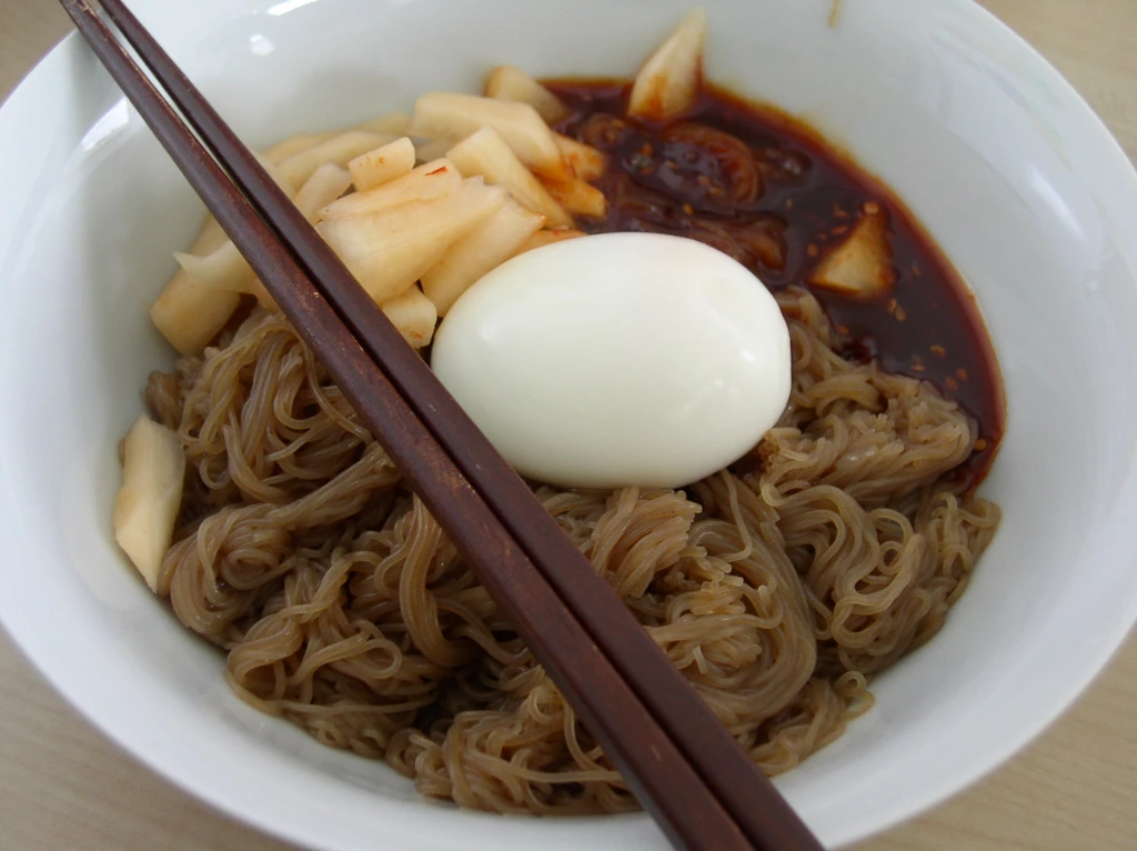 Korean buckwheat noodles Recipes Wiki FANDOM powered by Wikia