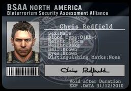 RE5 BSAA ID Chris
