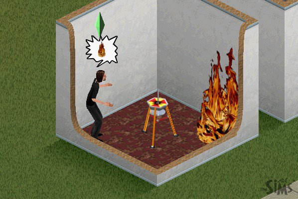 Image result for THE SIMS fire