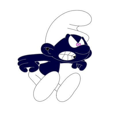 black smurf figure