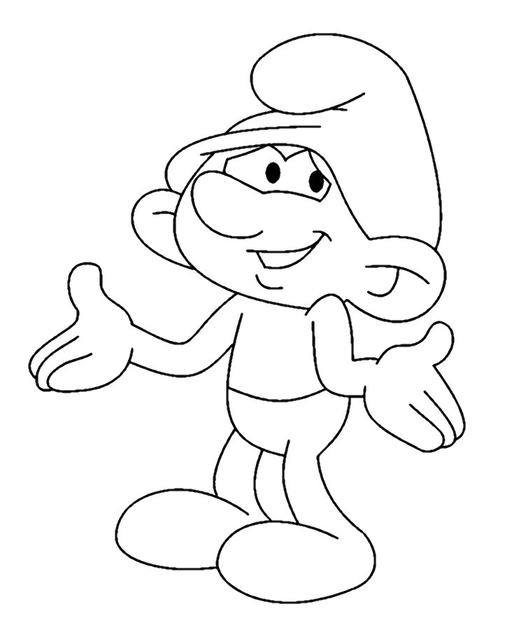 Uncoloured Pictures Of Cartoons Image Clumsy Shrugs Uncoloredjpg Smurfs Fanon Wiki