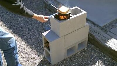 The "4 Block" Rocket Stove! - DIY Rocket Stove - (Concrete Cinder Block Rocket Stove) - Simple DIY