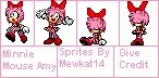 Minnie Mouse Amy Sprites by Mewkat14